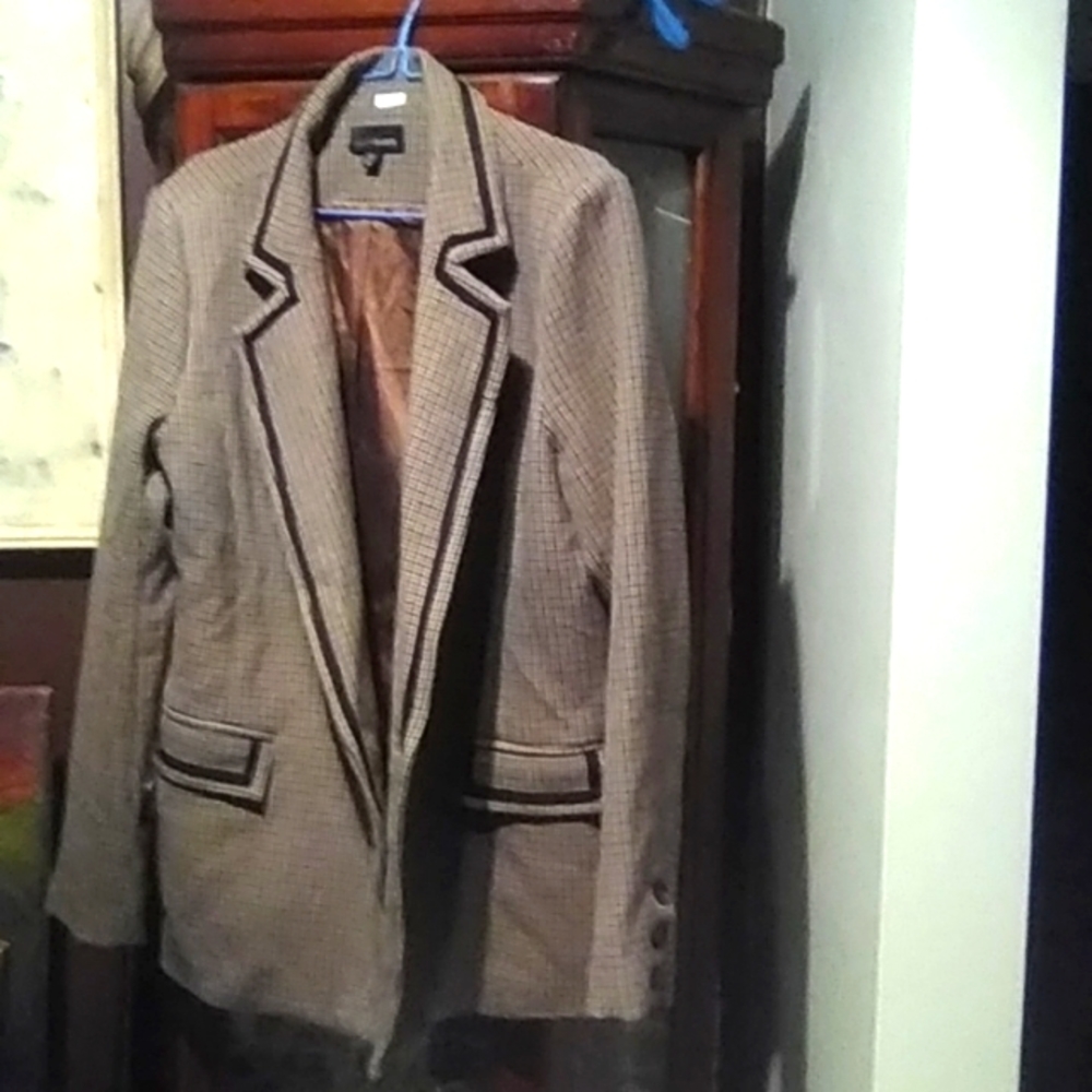 LUCY PARIS TWO POCKET PLAID BLAZER